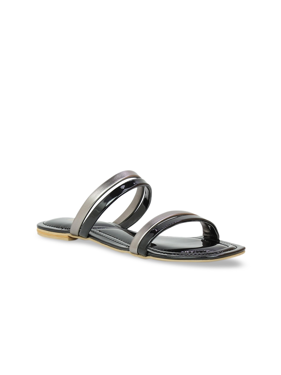 

Inc 5 Women Black Colourblocked Open Toe Flats