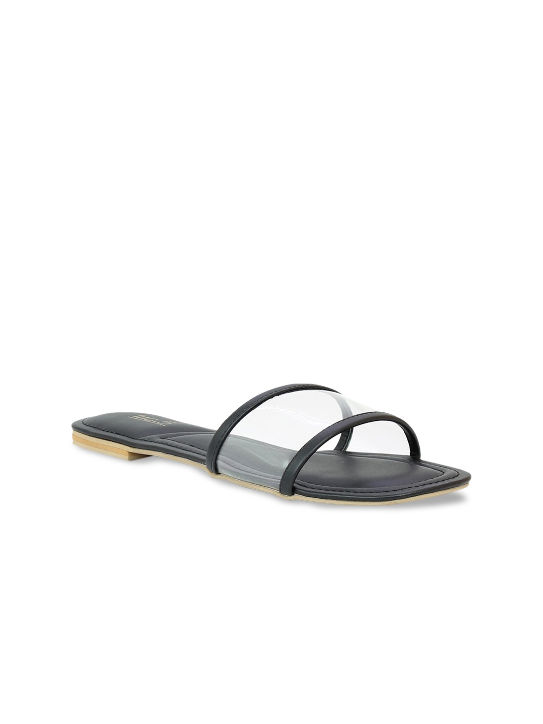 

Inc 5 Women Black Solid Open Toe Flats
