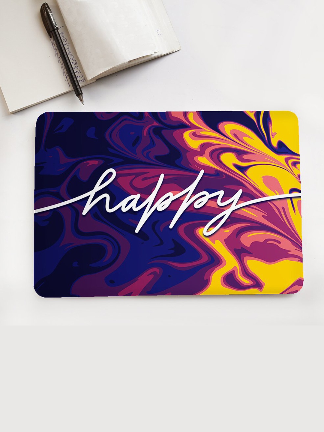 

happywagon Navy Blue & Yellow Printed Laptop Skin
