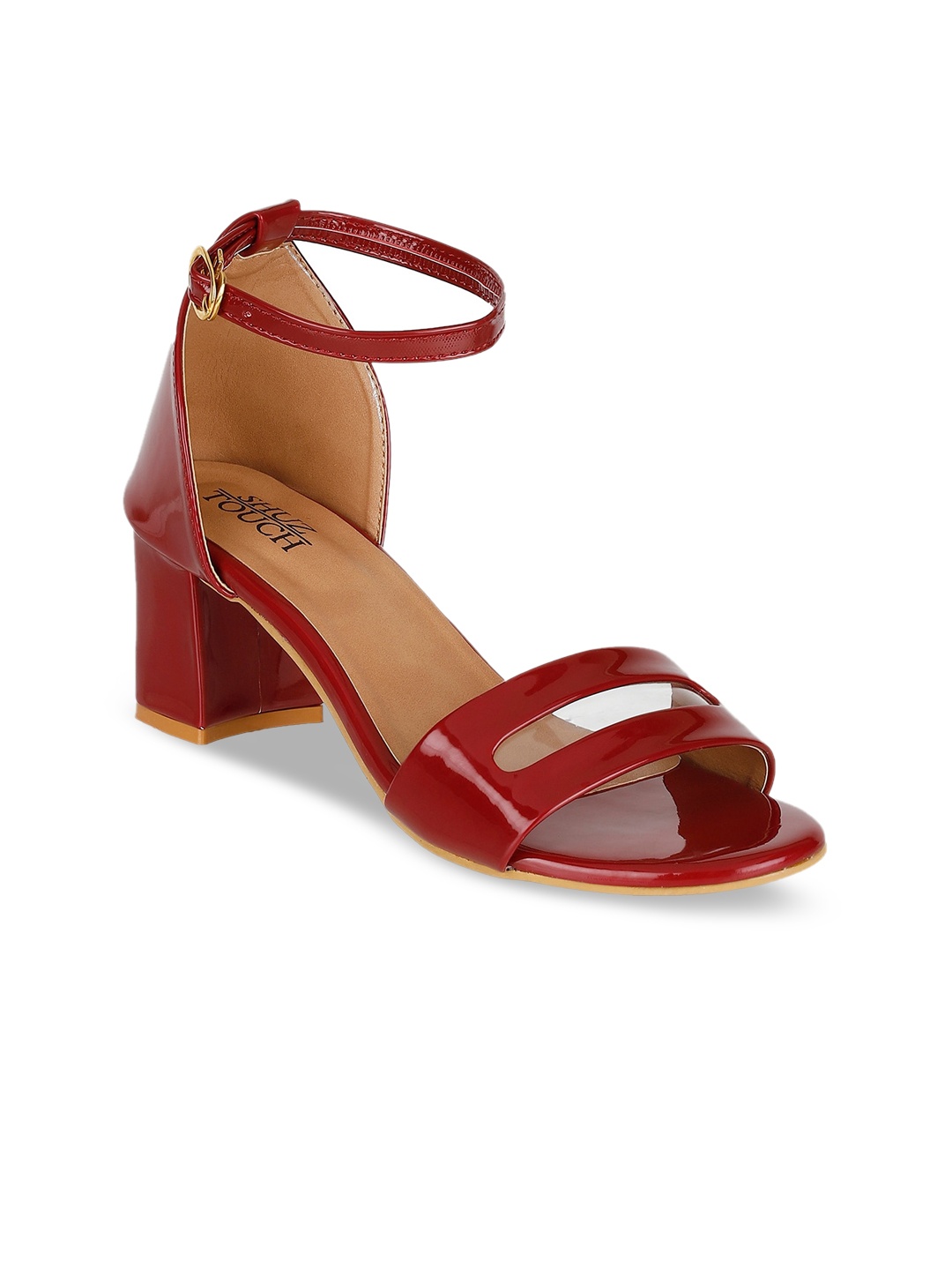 

SHUZ TOUCH Women Maroon Solid Sandals