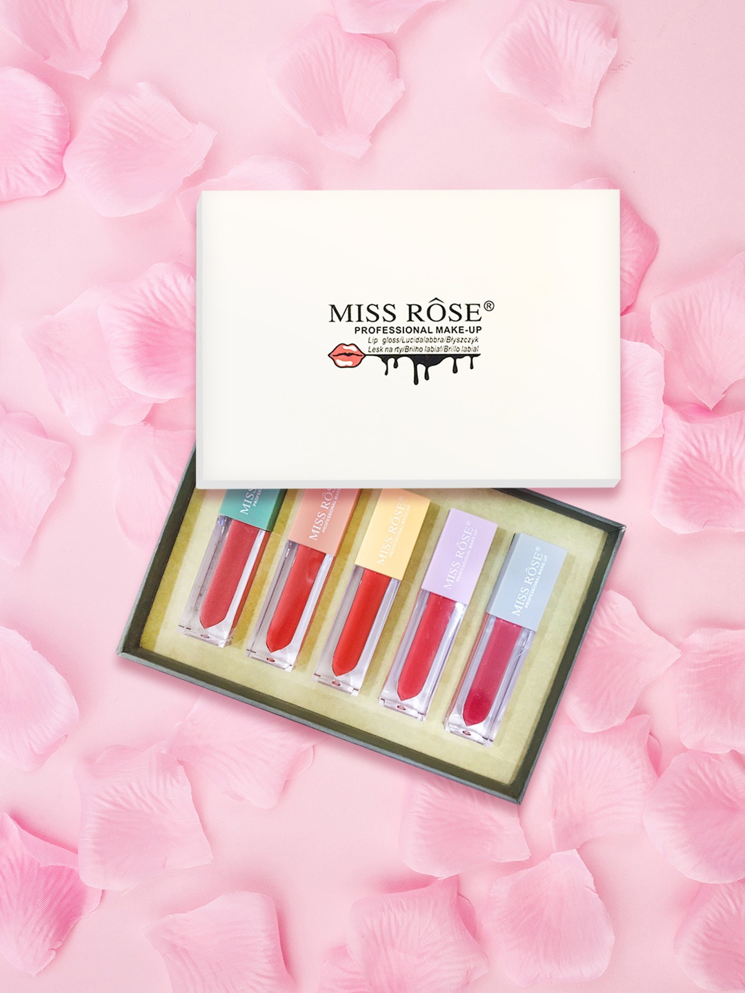 

MISS ROSE Set Of 6 Matte Liquid Lipgloss 7701-005Z2, Multi