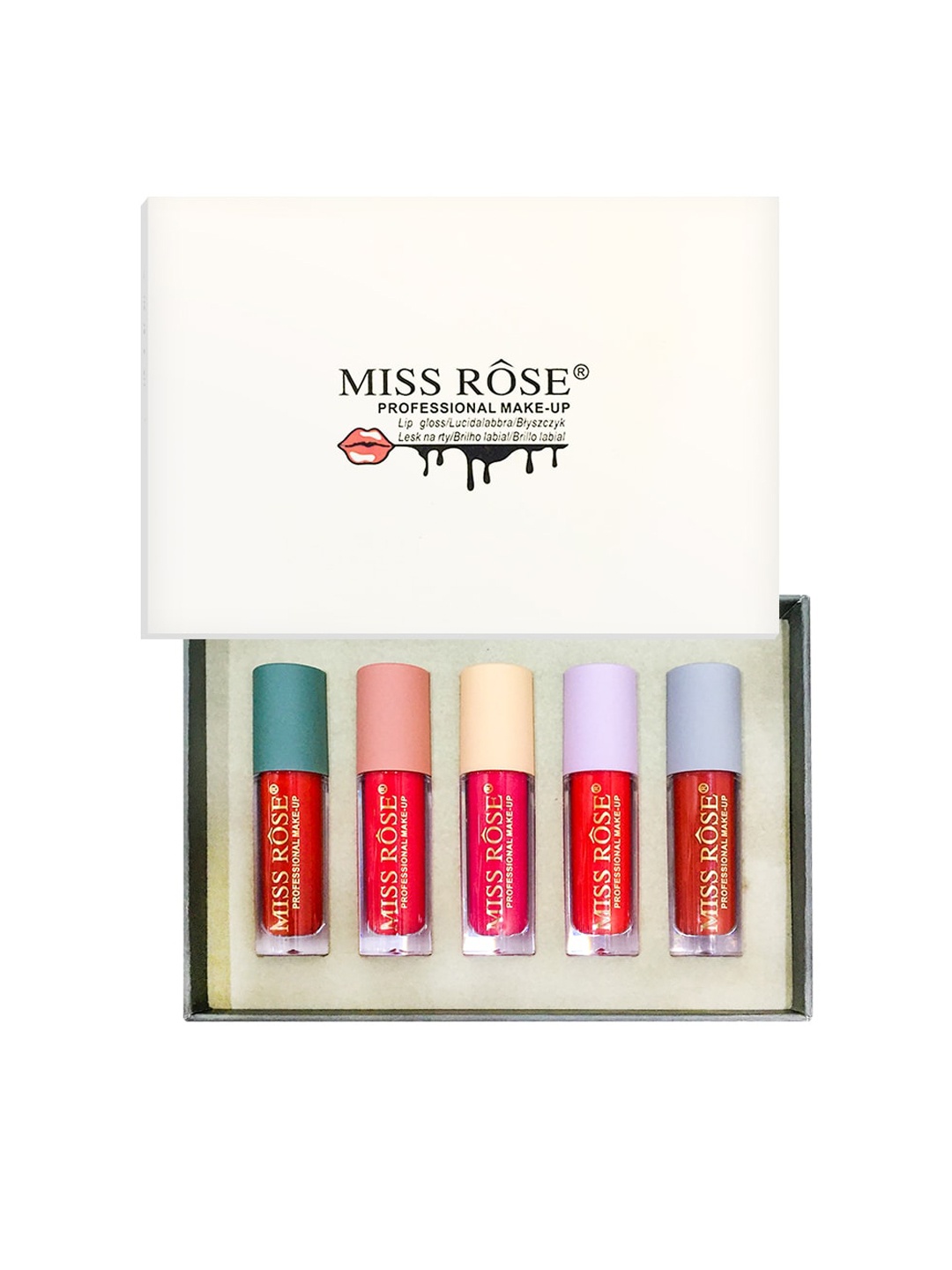 

MISS ROSE Set Of 6 Matte Liquid Lipgloss 7701-005Z1, Multi