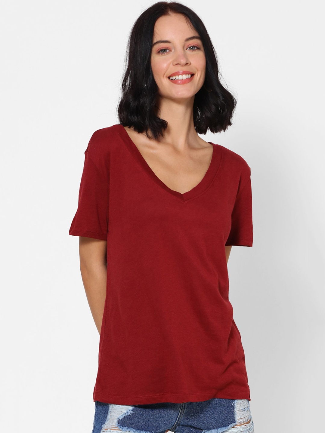 

FOREVER 21 Red Regular Top