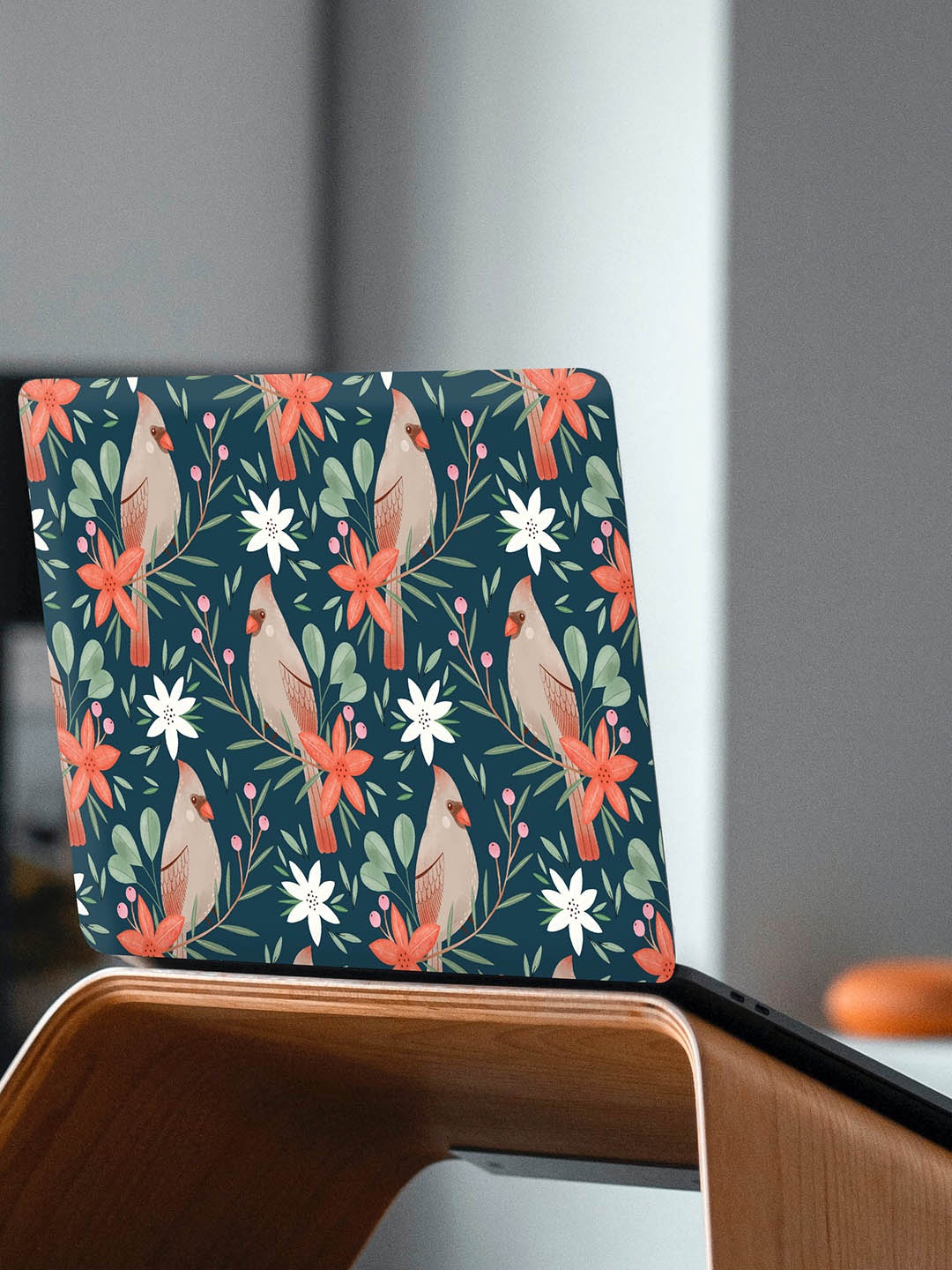 

happywagon Northern Cardinal (Blue) Laptop Skin, Green