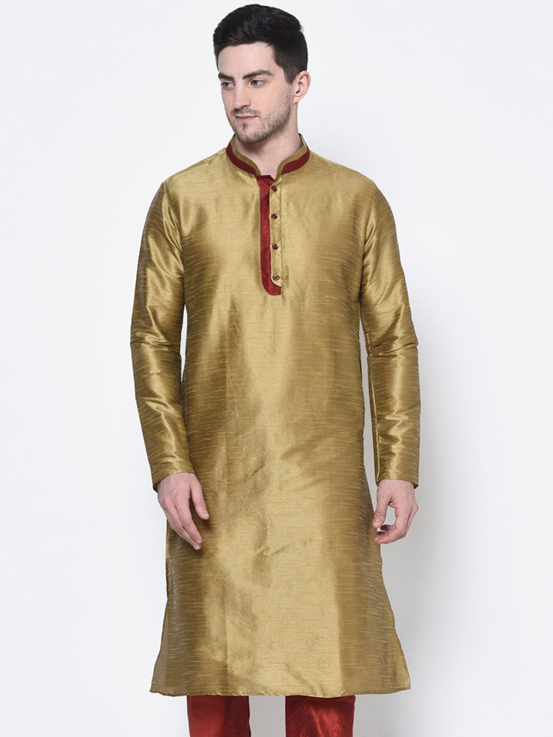 

DEYANN Men Brown Solid Kurta