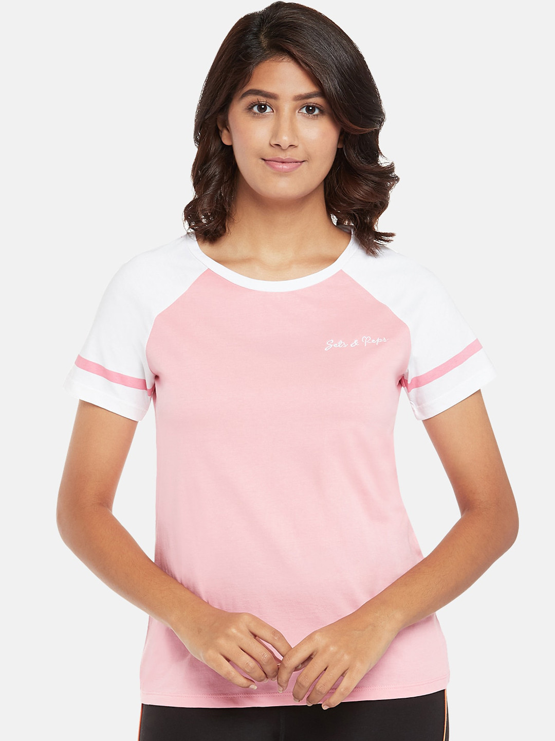 

Ajile by Pantaloons Pink Pure Cotton Regular Top