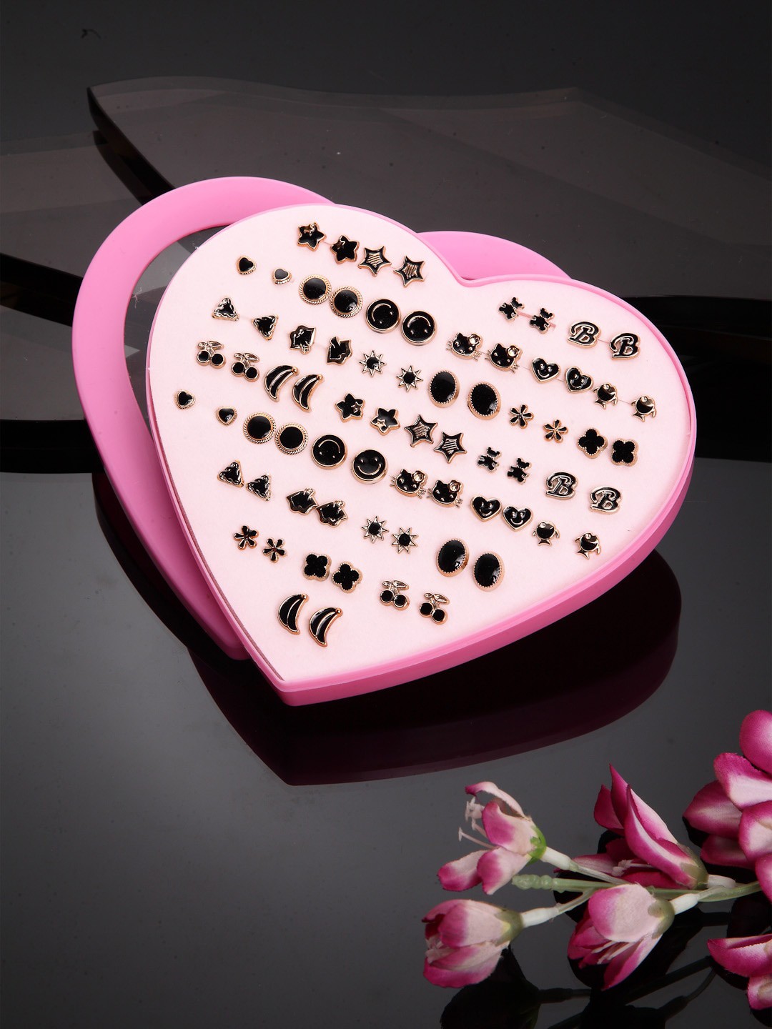 

Shining Diva Fashion Set Of 36 Contemporary Studs, Multi