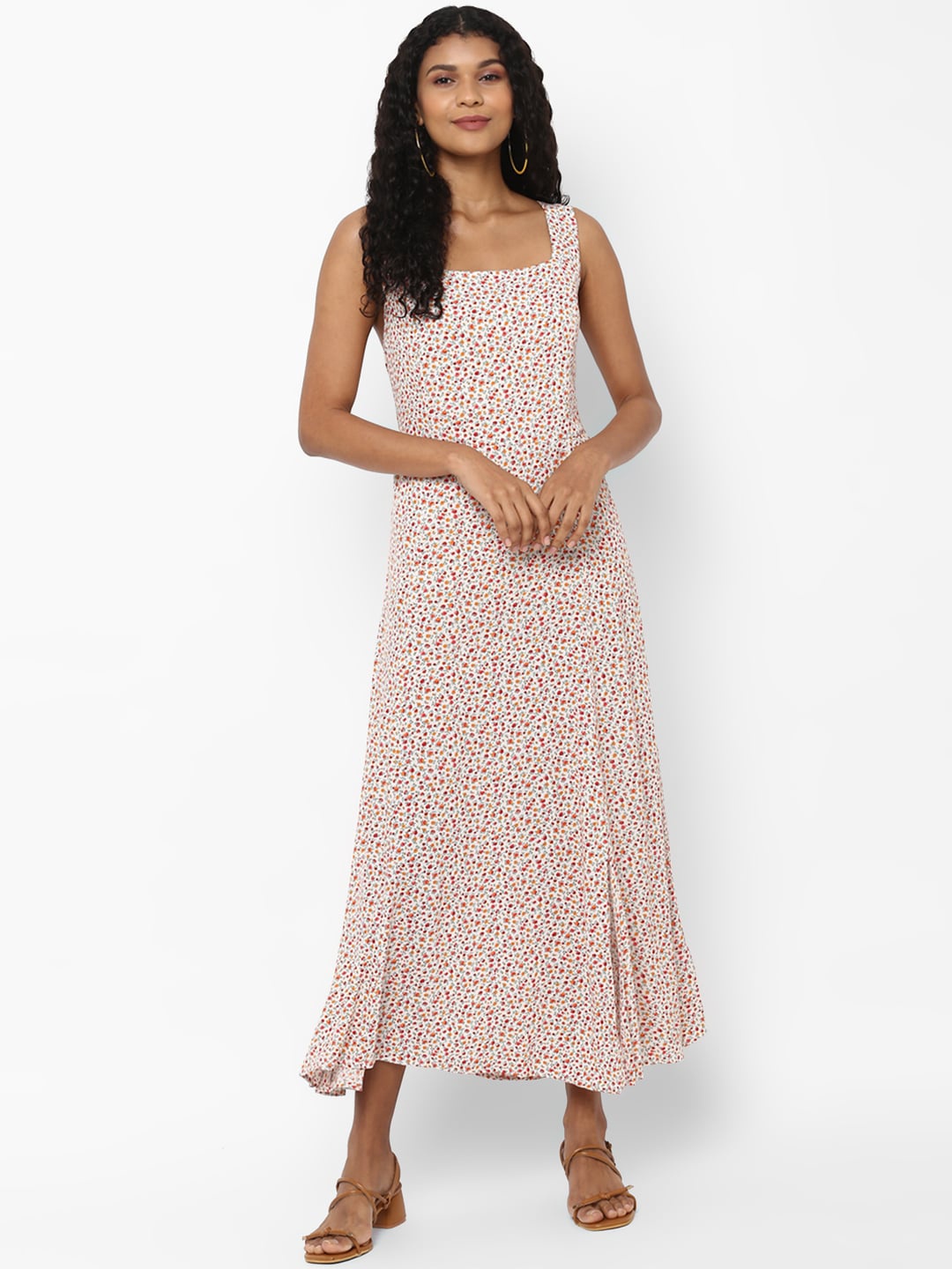 

AMERICAN EAGLE OUTFITTERS Women White Printed Fit and Flare Dress