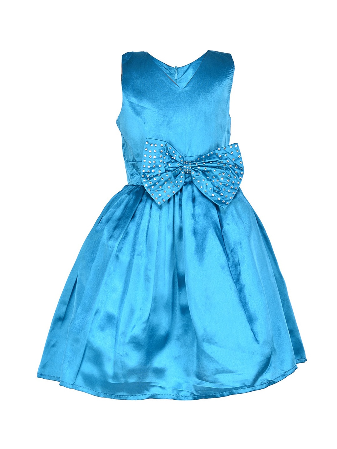

Samsara Couture Girls Blue Solid Fit and Flare Dress