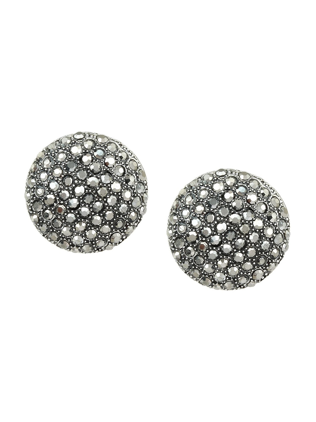 

Mali Fionna Silver-Toned Contemporary Studs