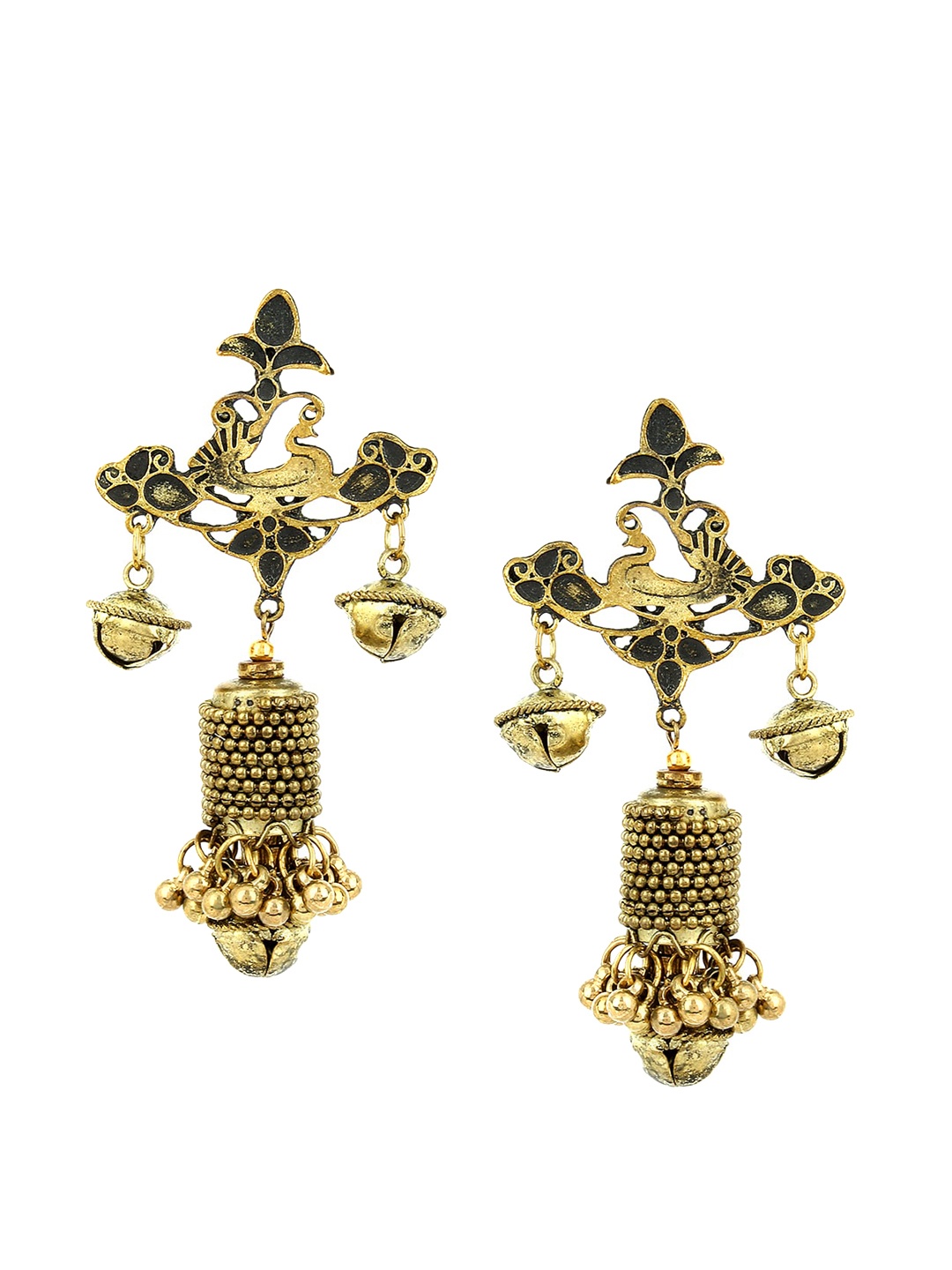 

Mali Fionna Gold-Toned Contemporary Drop Earrings