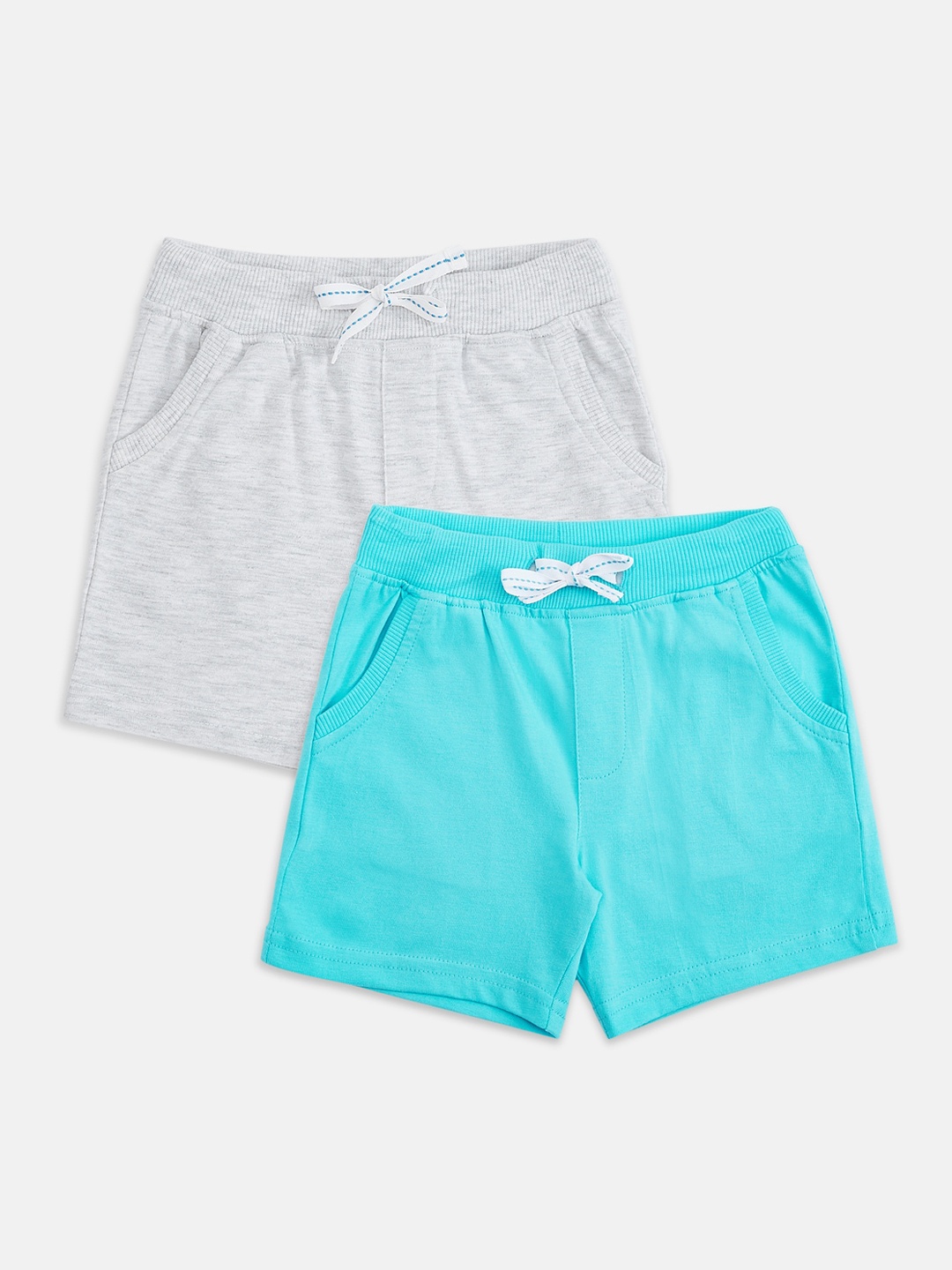 

Pantaloons Baby Boys Grey Melange Solid Regular Fit Regular Shorts