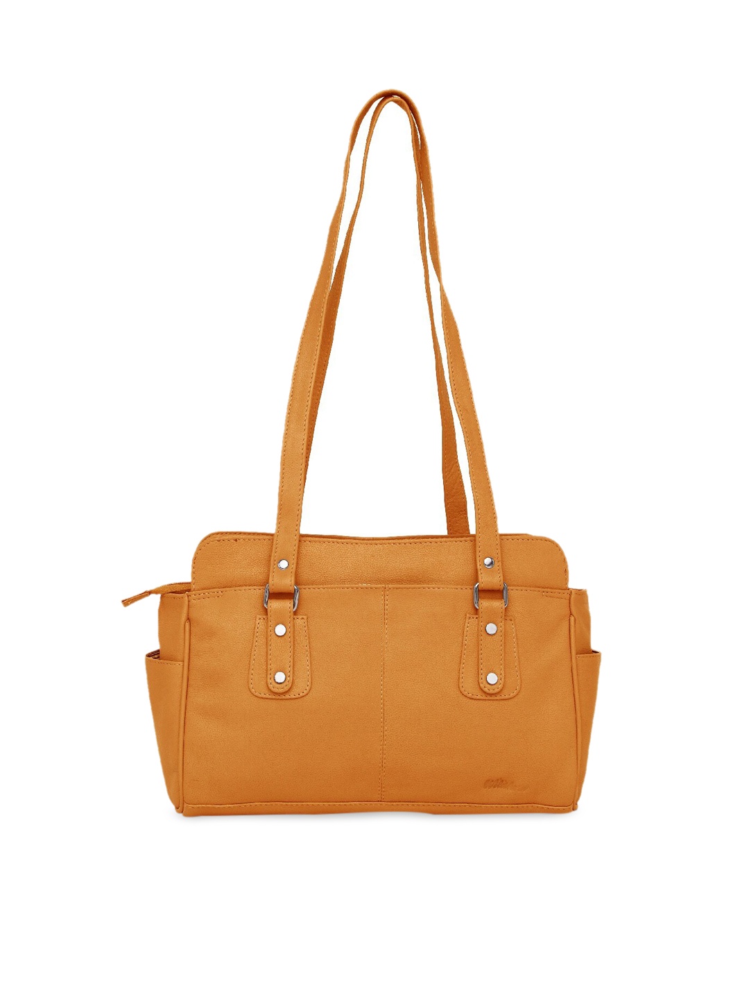 

WildHorn Mustard Brown Solid Genuine Leather Shoulder Bag
