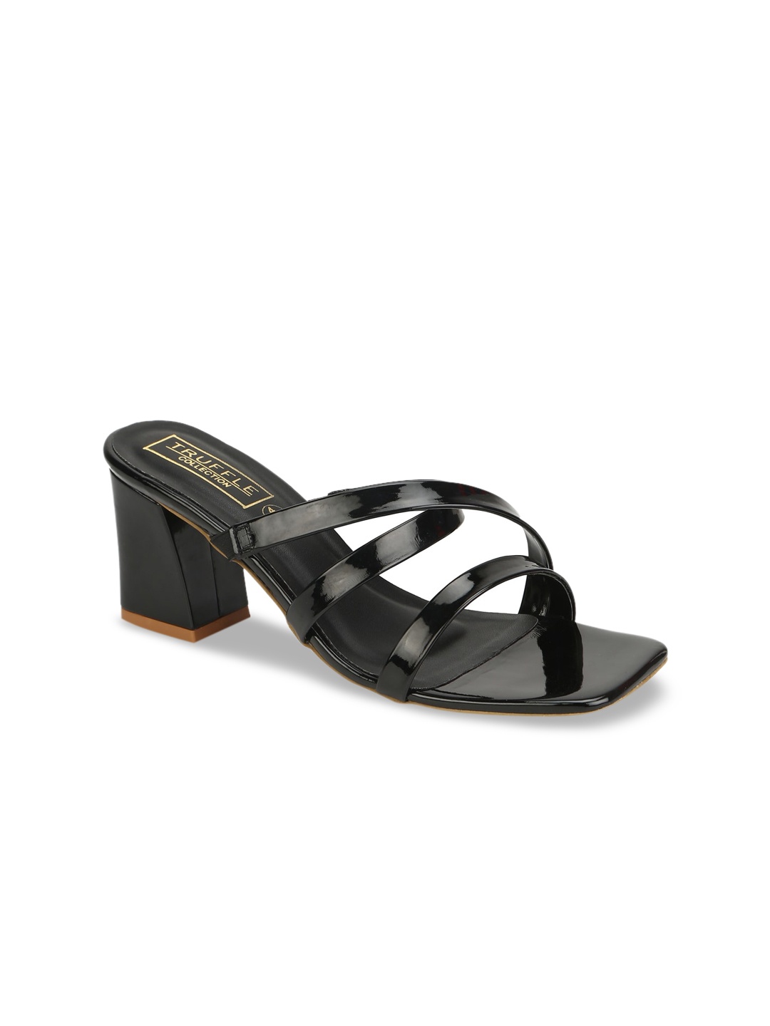 

Truffle Collection Women Black Solid Block Heels