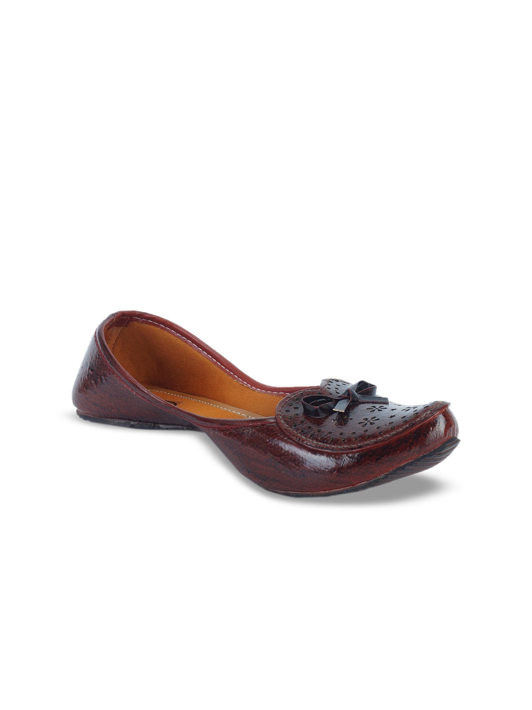 

The Desi Dulhan Women Brown Solid Ballerinas