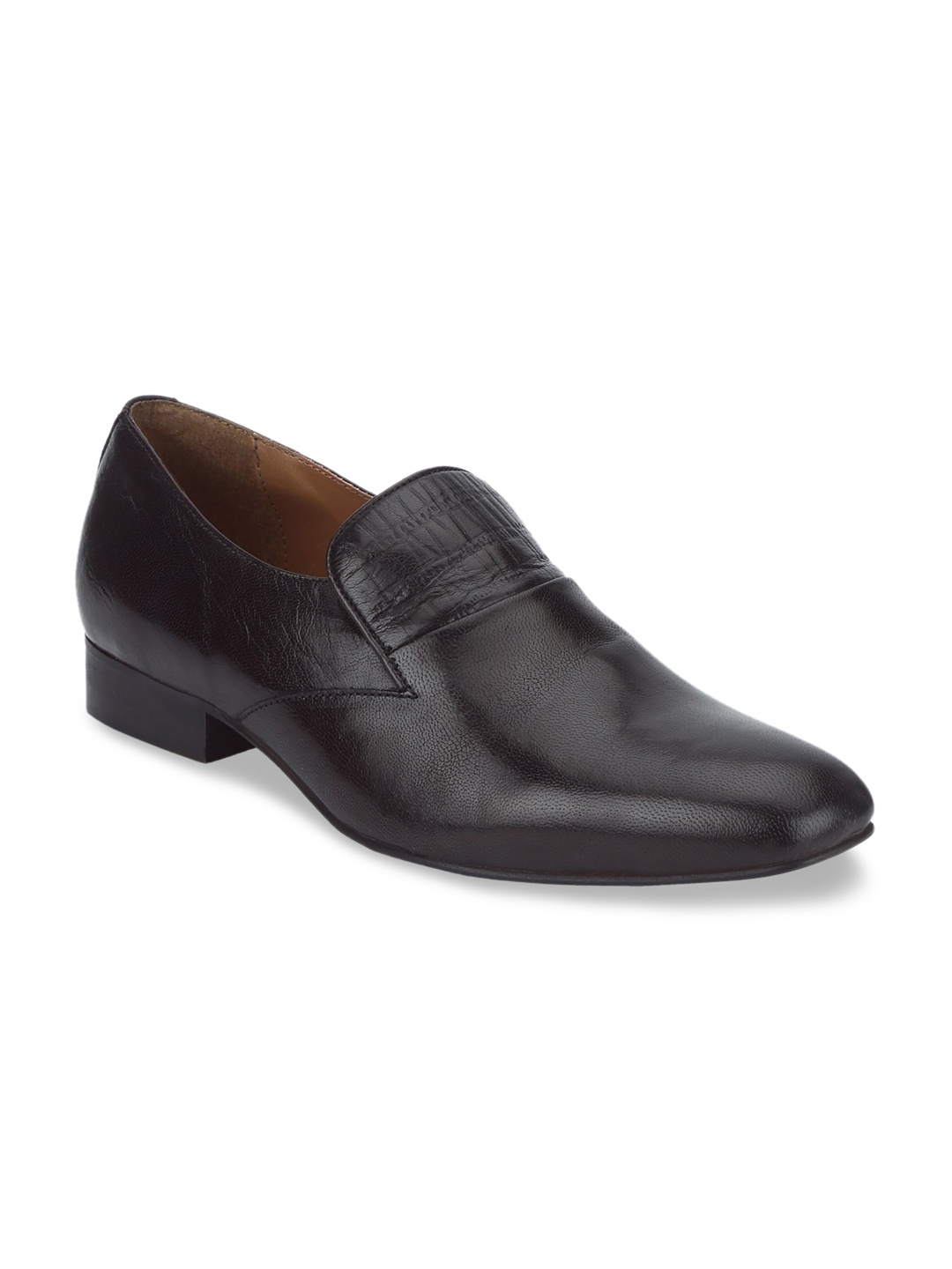 

Aditi Wasan Men Coffee Brown Solid Leather Formal Loafers