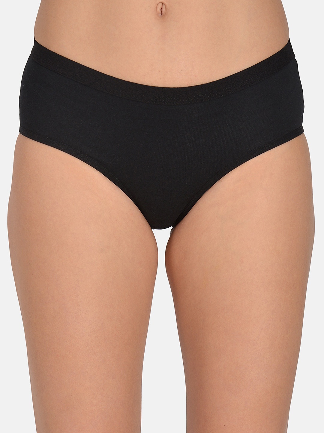 

mod & shy Women Black Solid Hipster Briefs-MU158