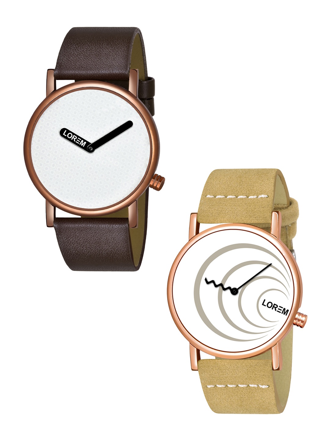

LOREM Men Set of 2 Multicoloured Analogue Watch LR36-38, Multi