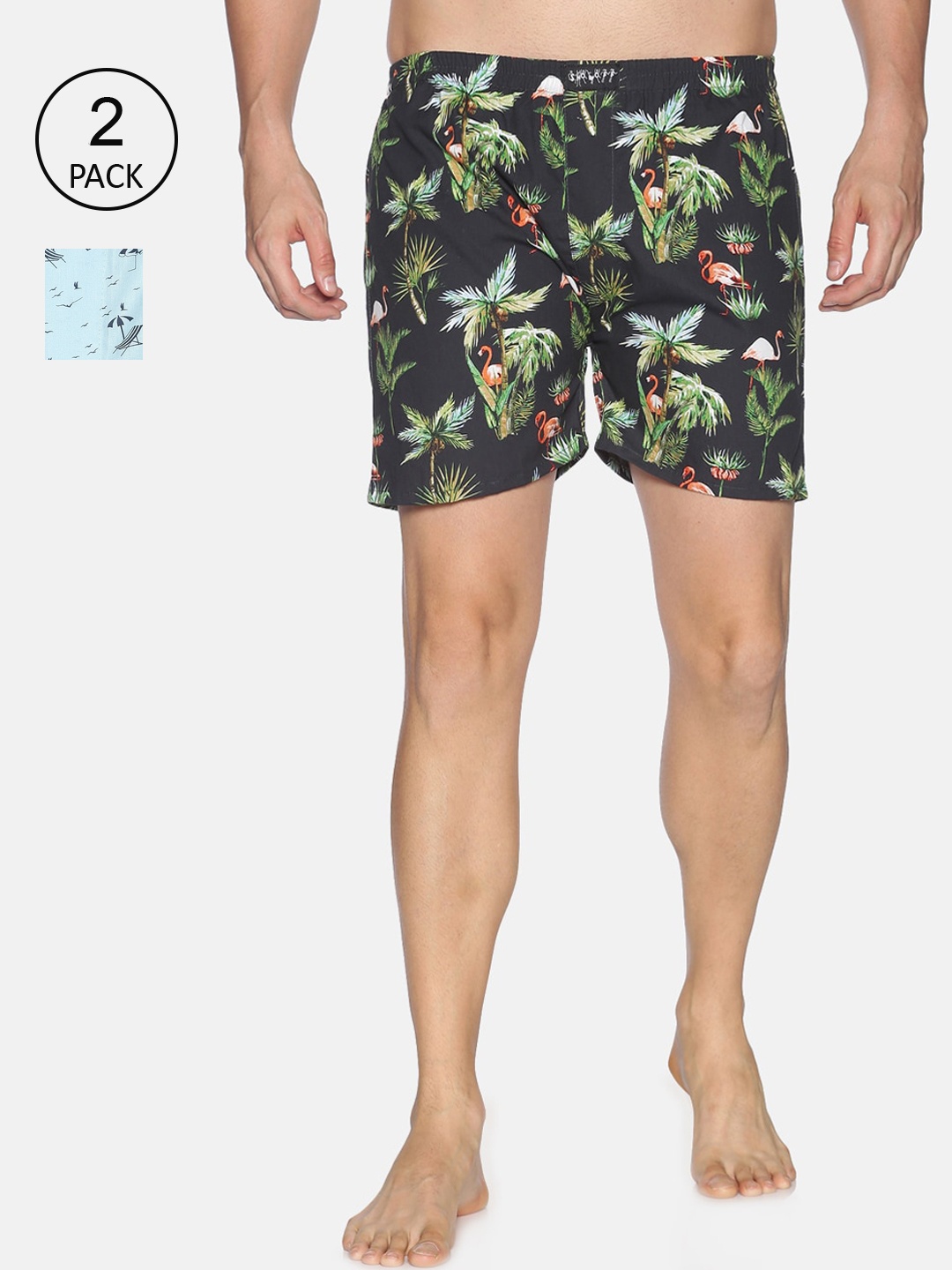 

Men Pack Of 2 Assorted Slim-Fit Boxers SB131-SB132