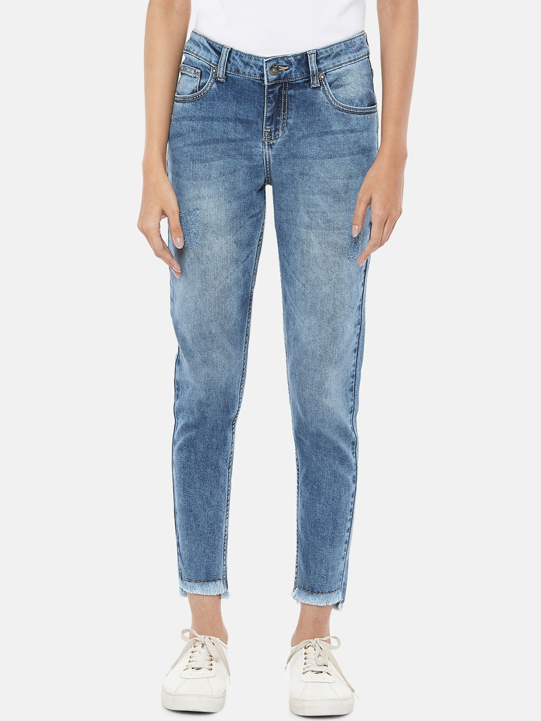 

People Women Blue Regular Fit Jeans