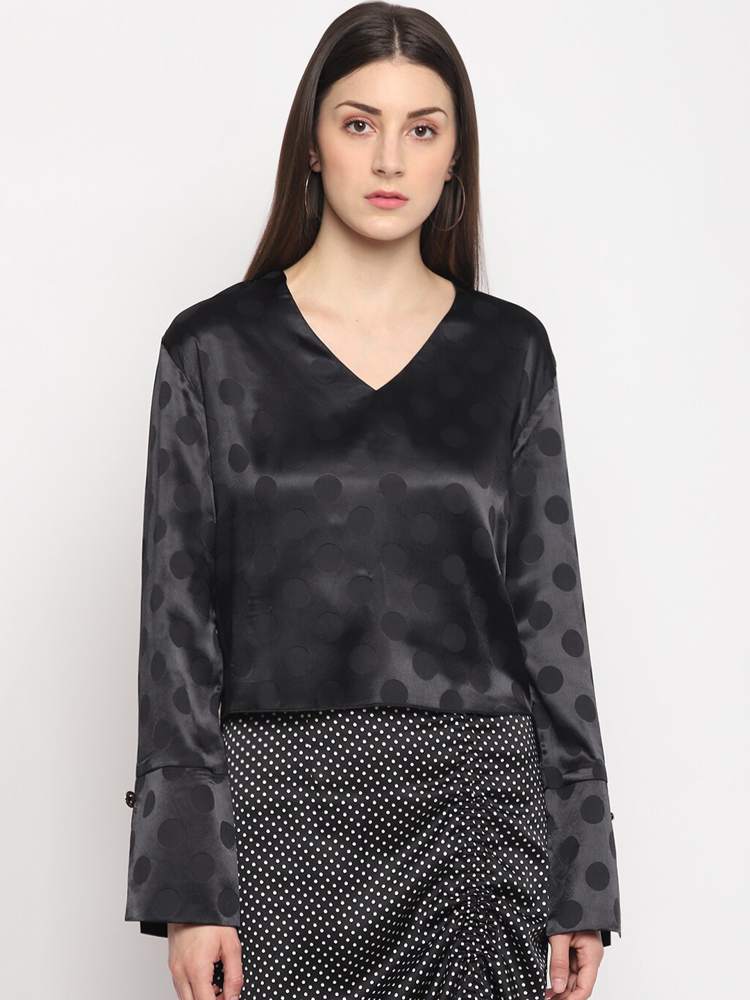 

OTORVA Black Regular Satin Top