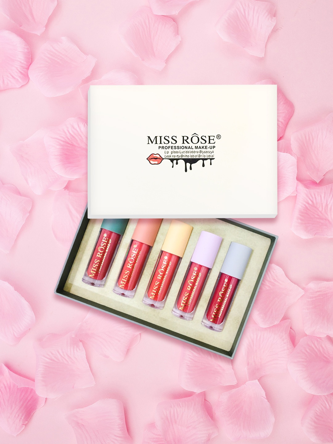 

MISS ROSE Set Of 6 Matte Liquid Lipgloss 7701-009Z1, Multi