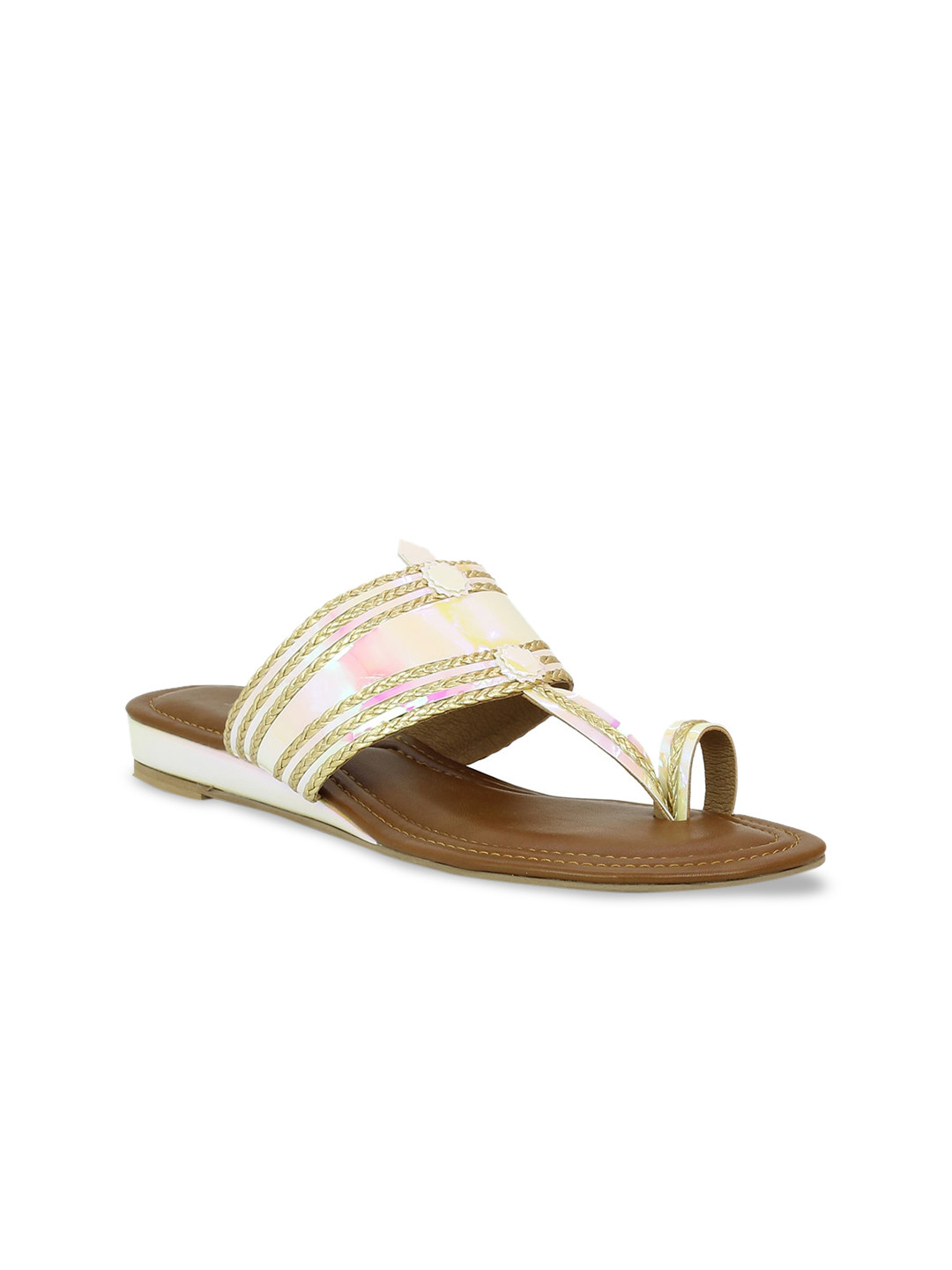 

Inc 5 Women Yellow Woven Design Sandals