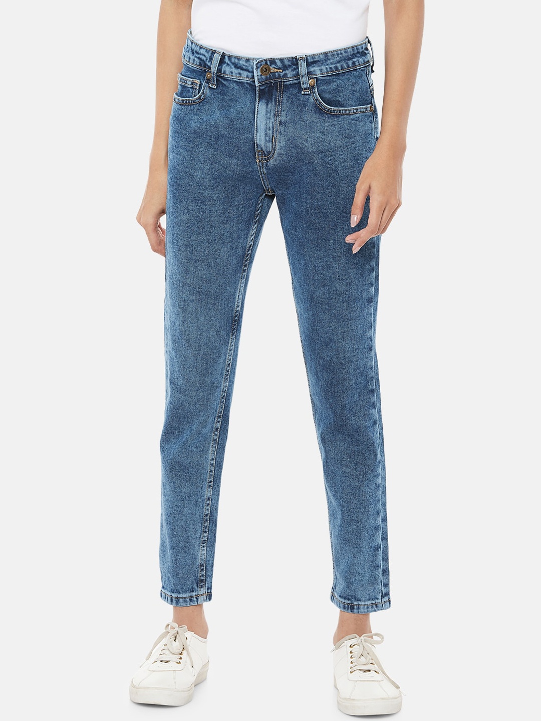 

People Women Blue Regular Fit Jeans