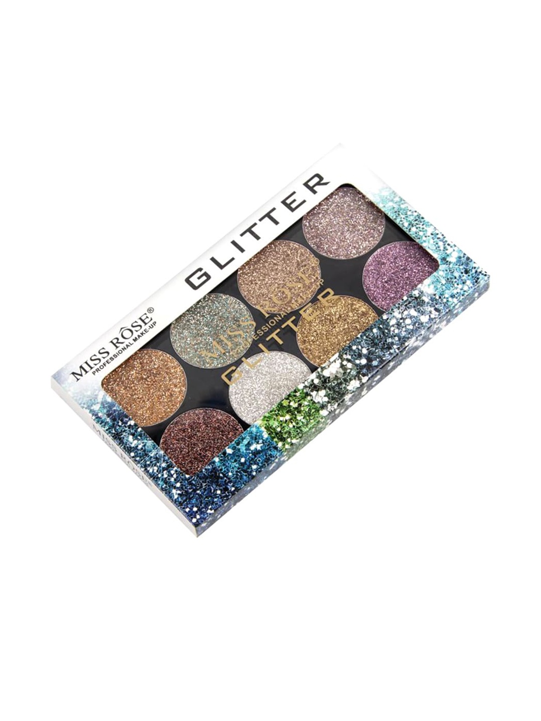 

MISS ROSE 8 Color Glitter Eyeshadow Palette, Multi
