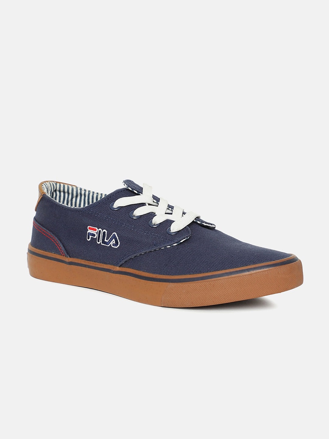 

FILA Unisex Navy Blue Printed PU Sneakers