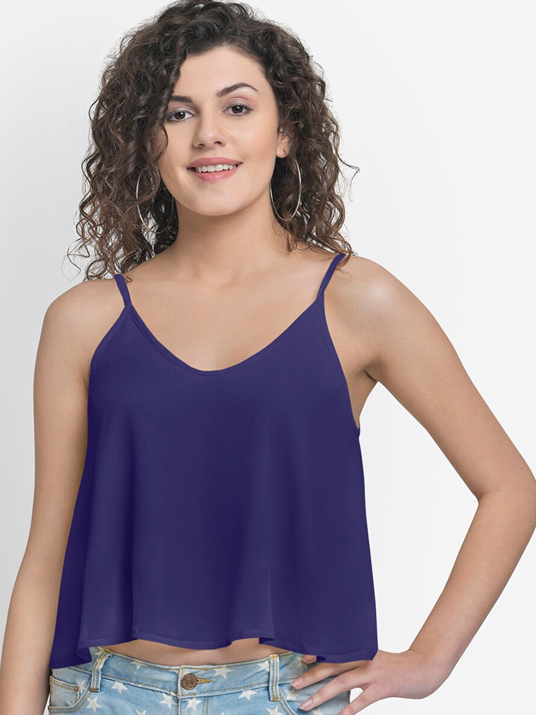 

Martini Purple A-Line Crop Top