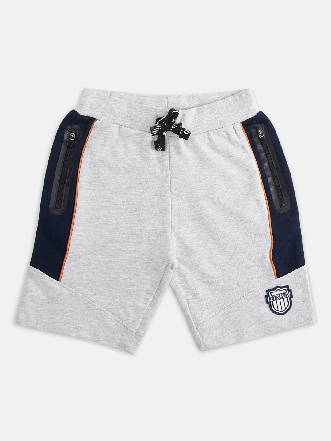 

Pantaloons Junior Boys Grey Melange Solid Regular Fit Pure Cotton Shorts