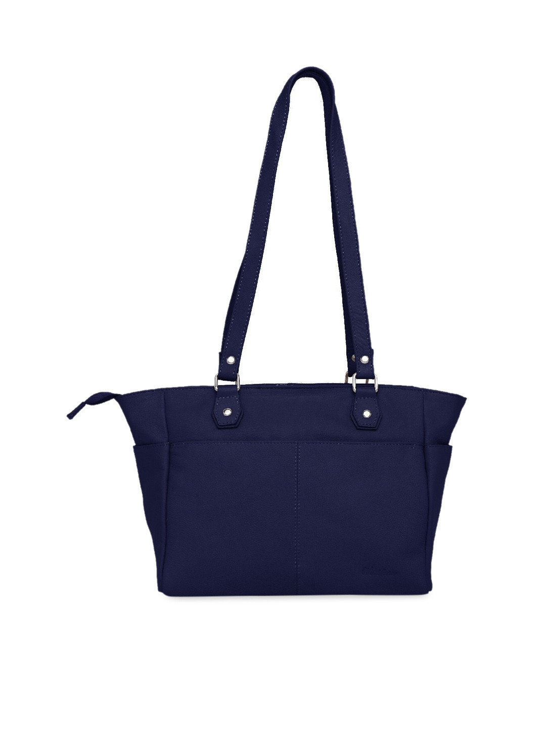 

WildHorn Navy Blue Solid Genuine Leather Shoulder Bag