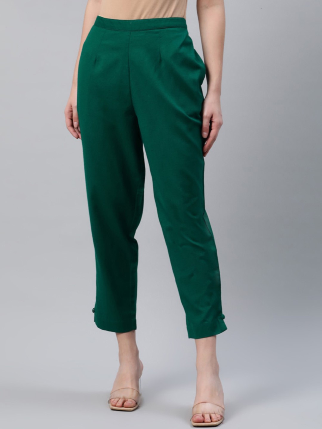 

Libas Women Green Ethnic Cigarette Trousers