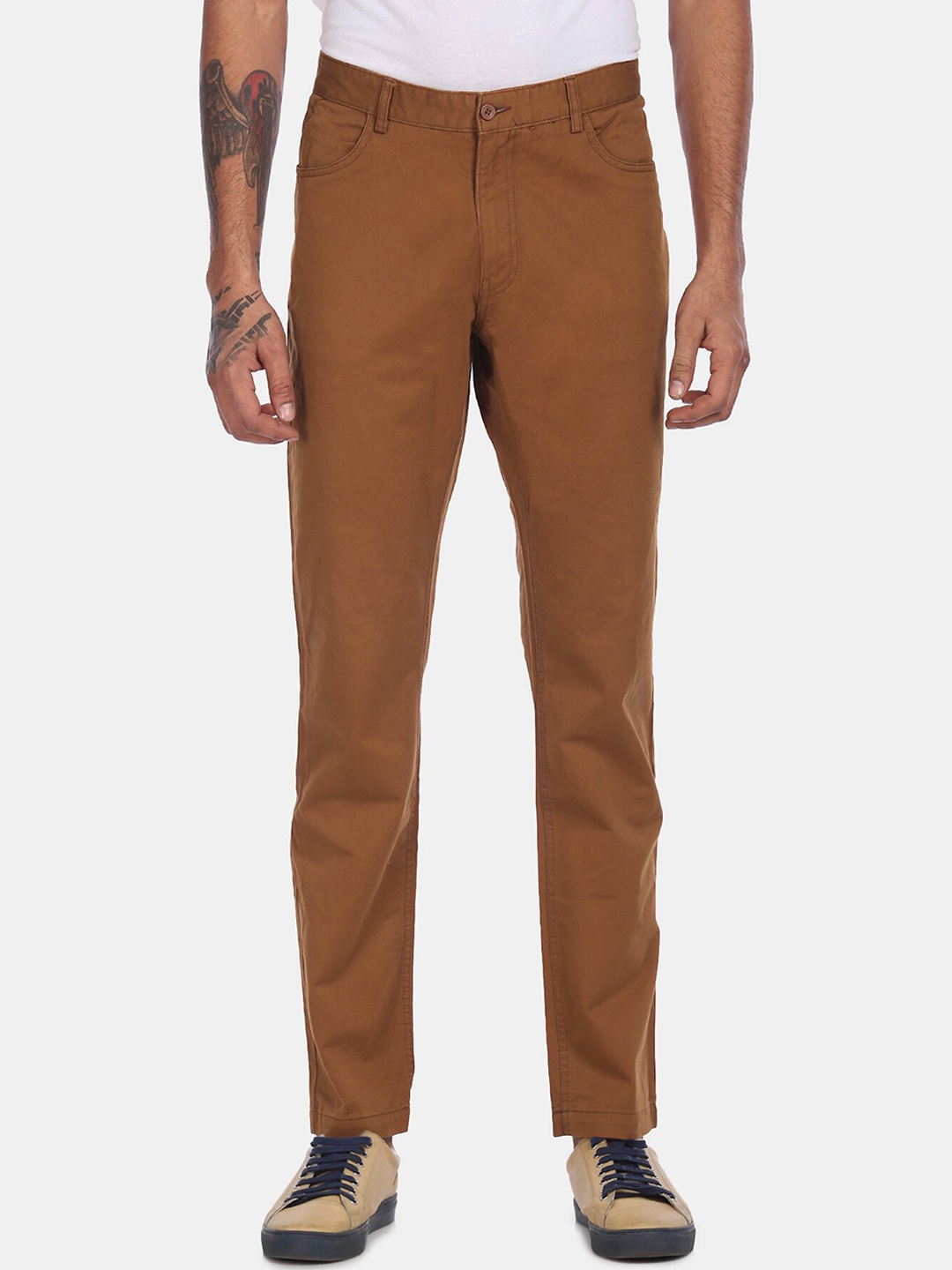 

Arrow Sport Men Brown Regular Fit Solid Trousers