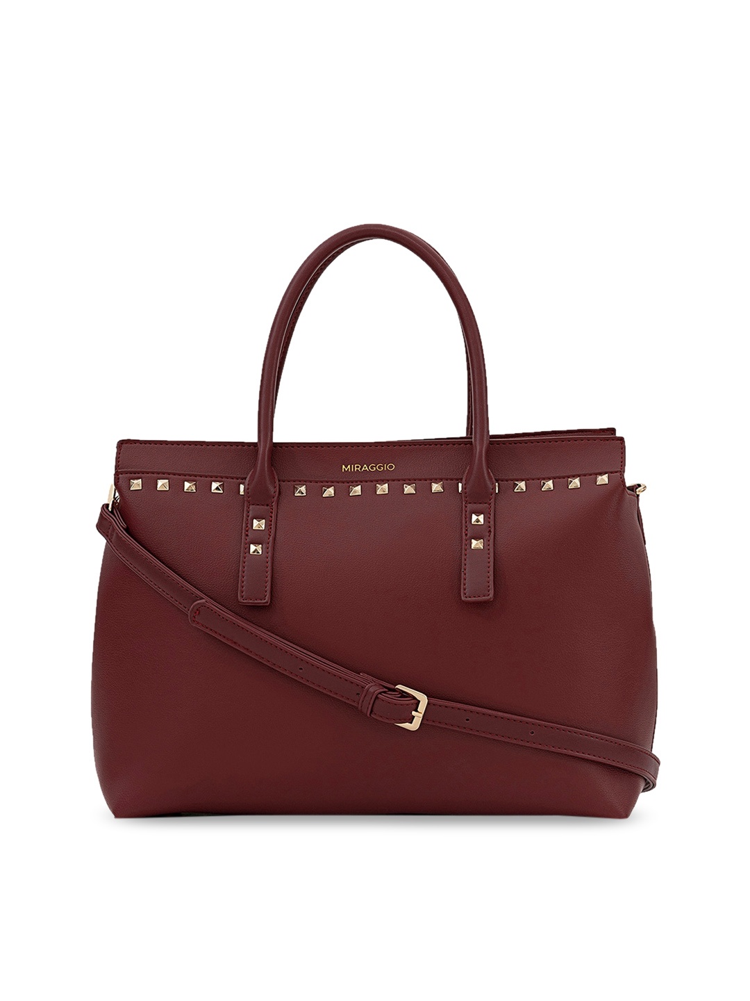 

MIRAGGIO Maroon Solid Handheld Bag