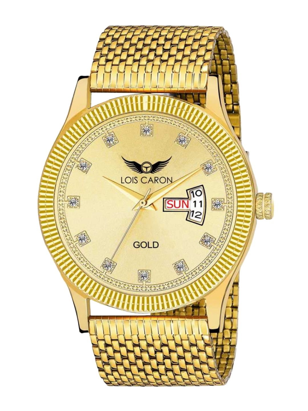 

LOIS CARON Men Gold-Toned Analogue Watch MLC-8444