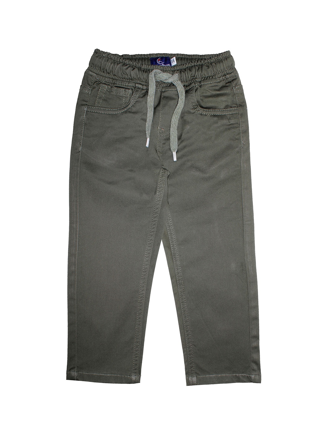 

KiddoPanti Boys Green Regular Fit Solid Regular Trousers
