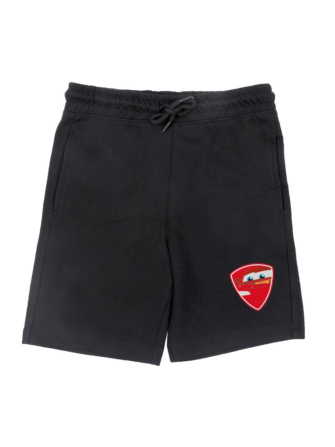 Disney by Wear Your Mind Boys Black Solid Regular Fit Regular Shorts