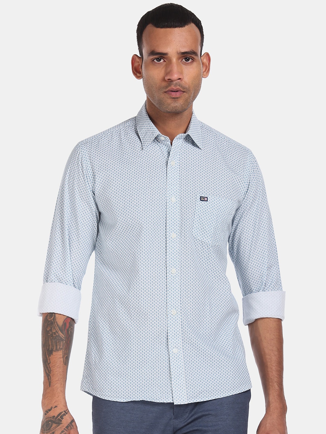 

Arrow Sport Men Blue Regular Fit Striped Casual Shirt