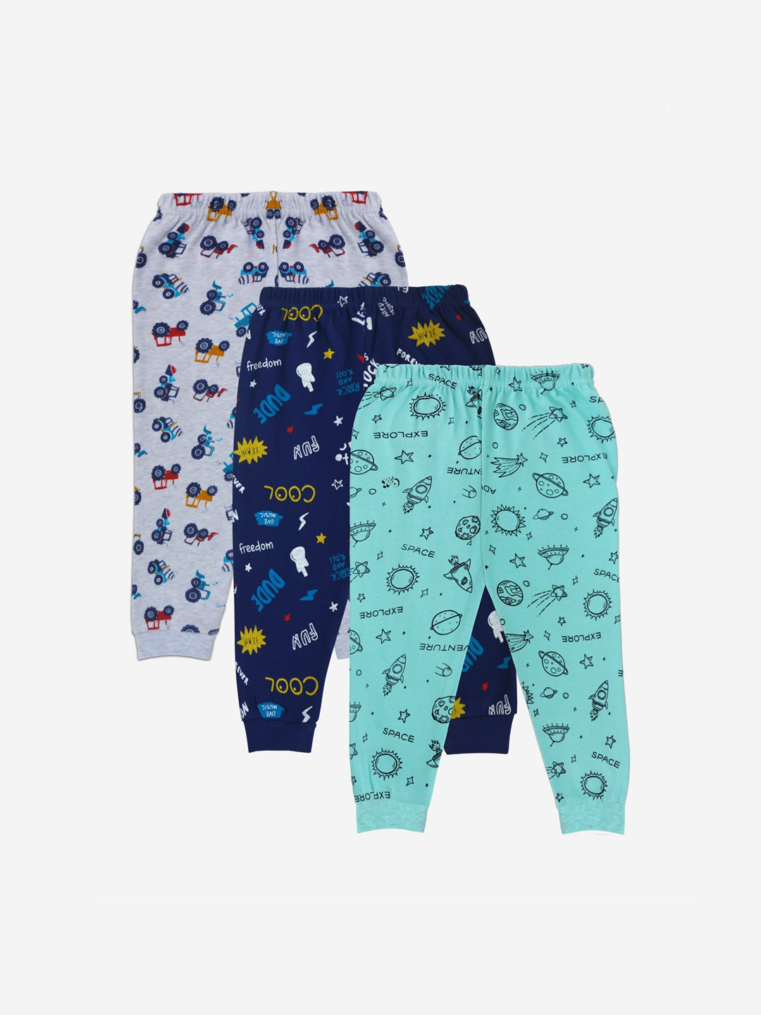 

x2o Infant Kids Pack Of 3 Printed Lounge Pants, Grey