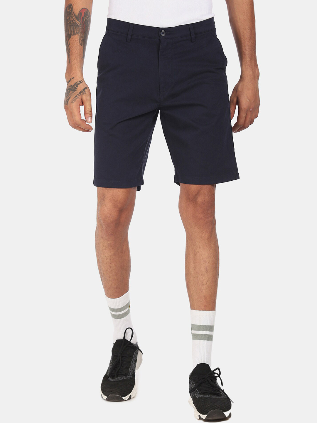 

Arrow Sport Men Blue Solid Regular Fit Regular Shorts