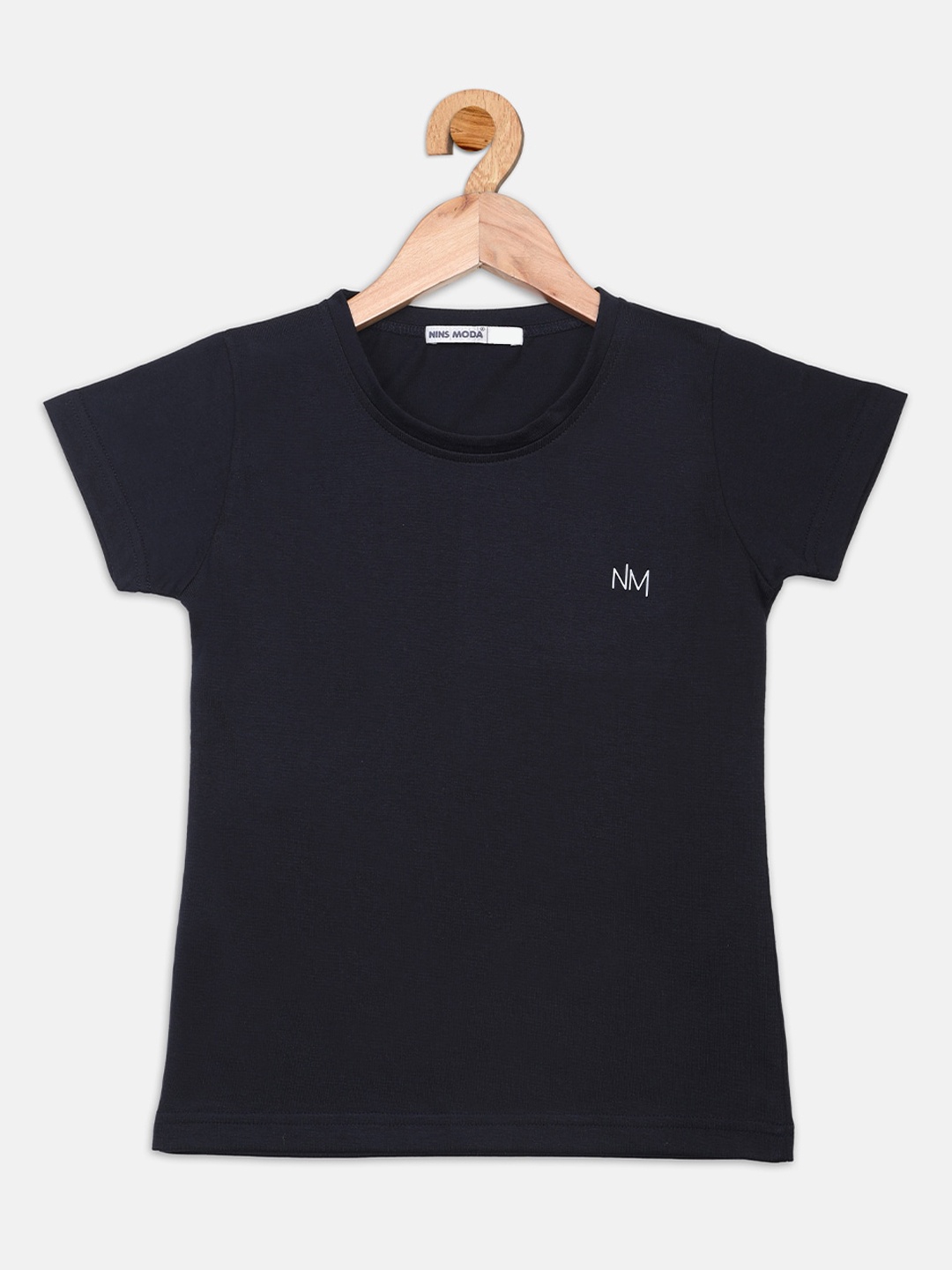

Nins Moda Navy Blue Regular Top