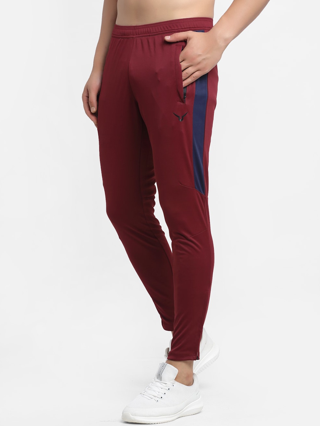 

Invincible Men Jogger Pants With Embossed Logo, Maroon