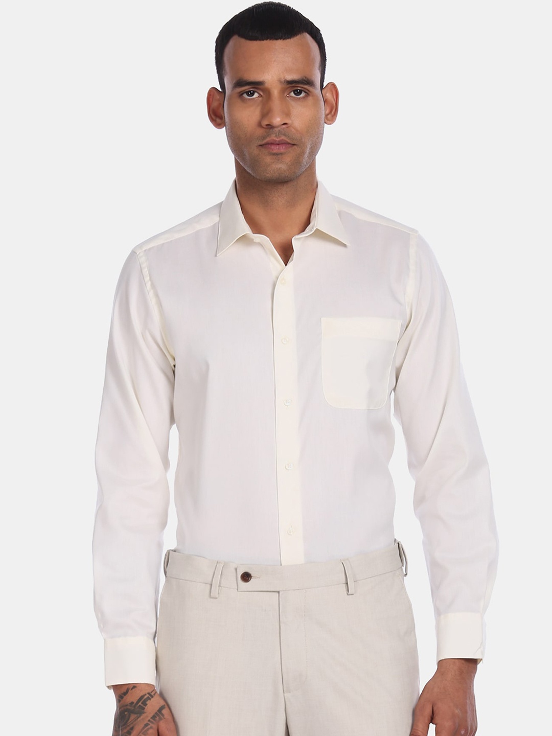 

Arrow Men White Regular Fit Solid Formal Shirt