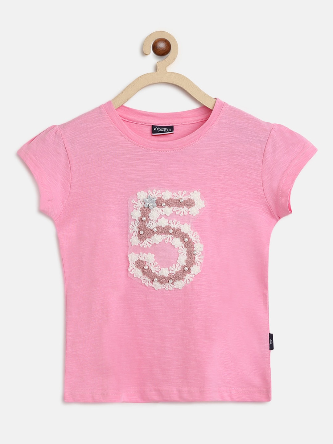 

Lil Tomatoes Girls Pink Printed Regular Top With Pen