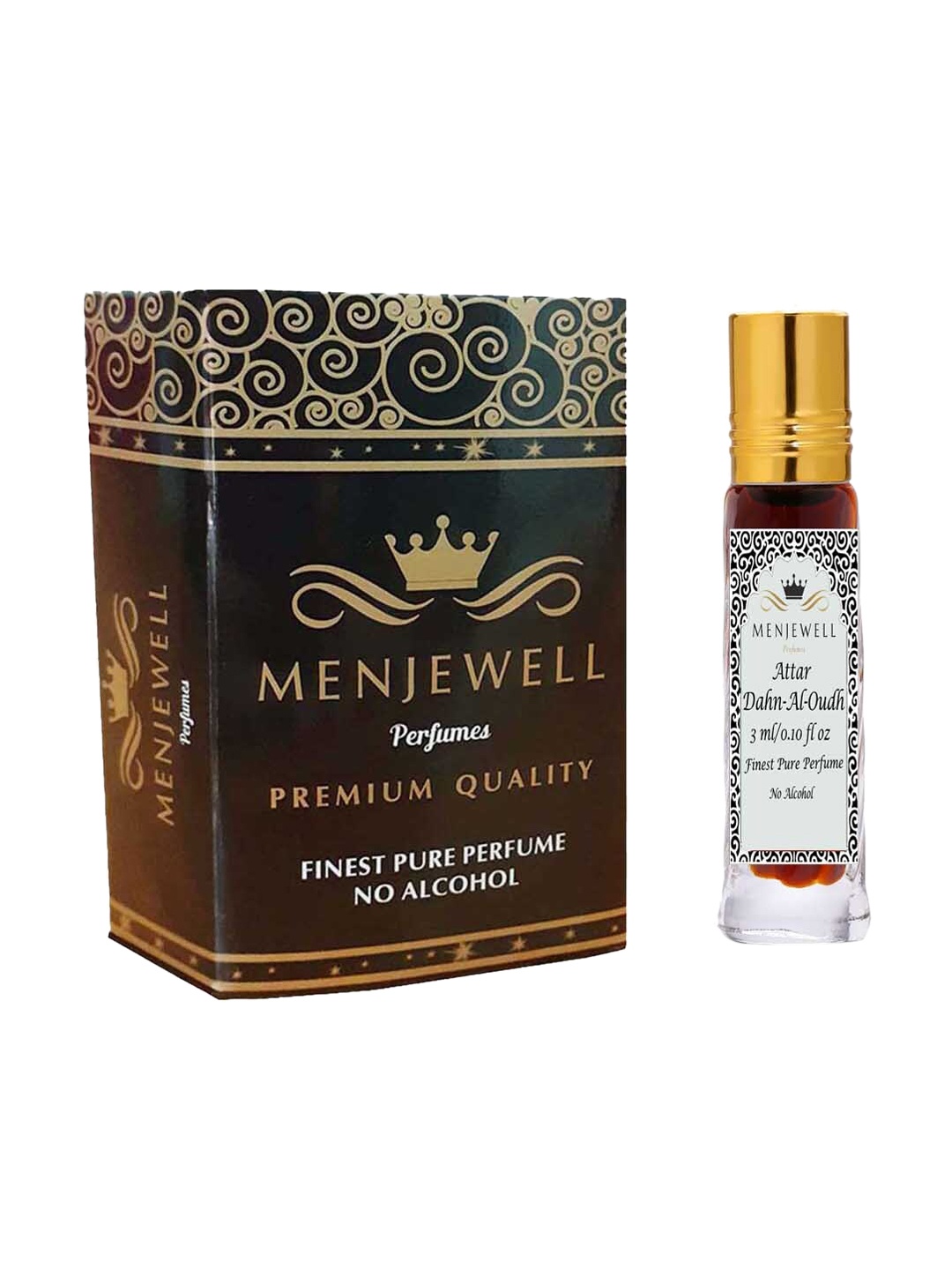 Menjewell Dahn-Al-Oudh Attar - 3 ml, Transparent