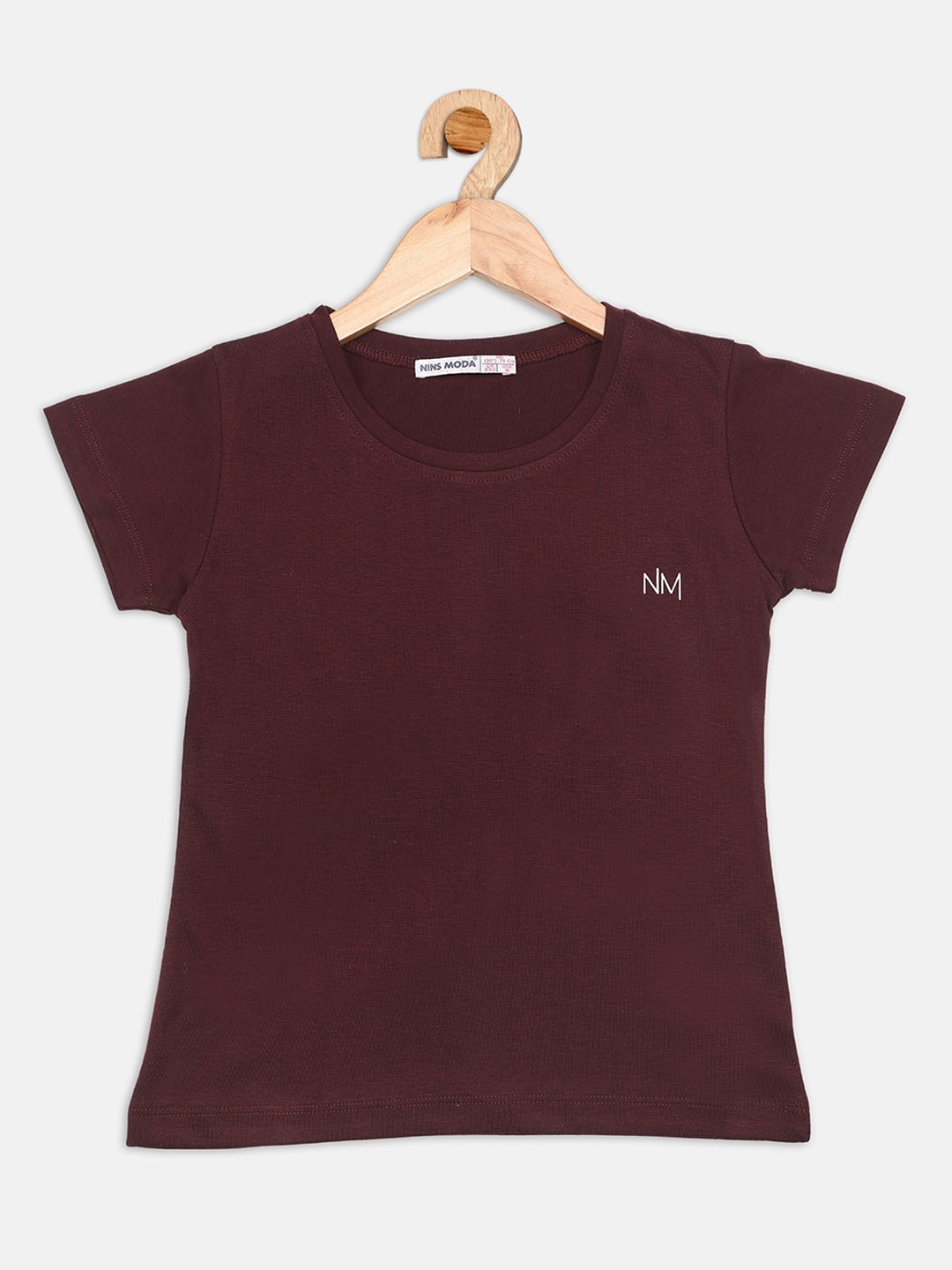

Nins Moda Girls Coffee Brown Regular Top