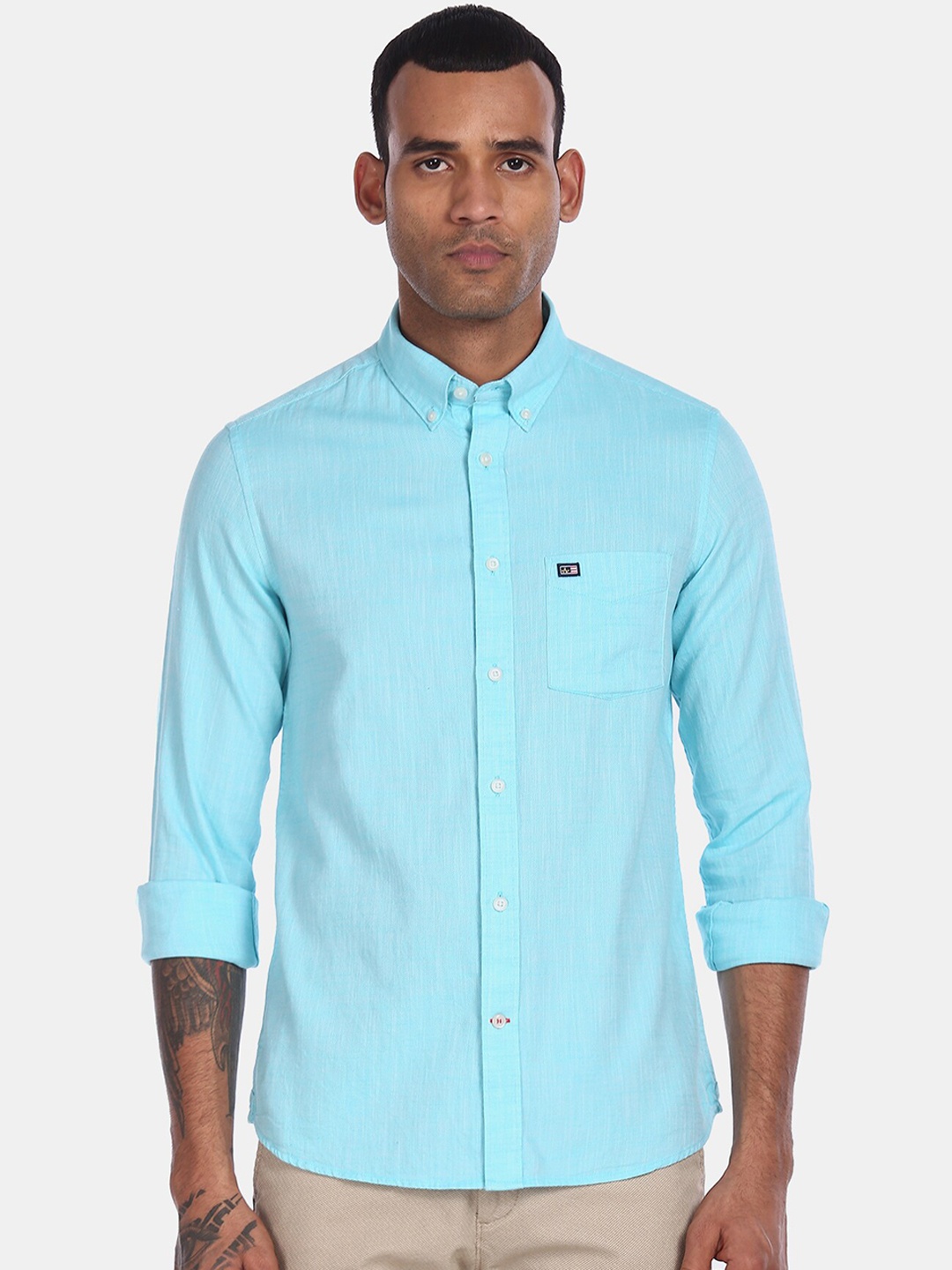 

Arrow Sport Men Blue Regular Fit Solid Casual Shirt