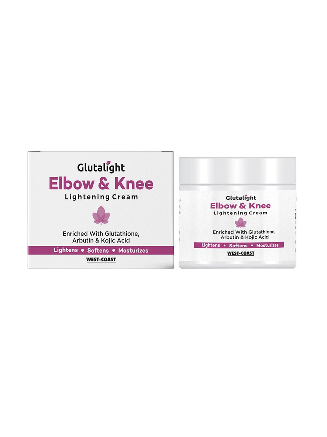 

Glutalight Elbow & Knee Lightening Cream with Glutathione, Arbutin & Kojic Acid - 50 g, White